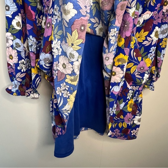 BCBG Generation Square Neck Floral Casual Dress blue size 12. - Picture 10 of 16